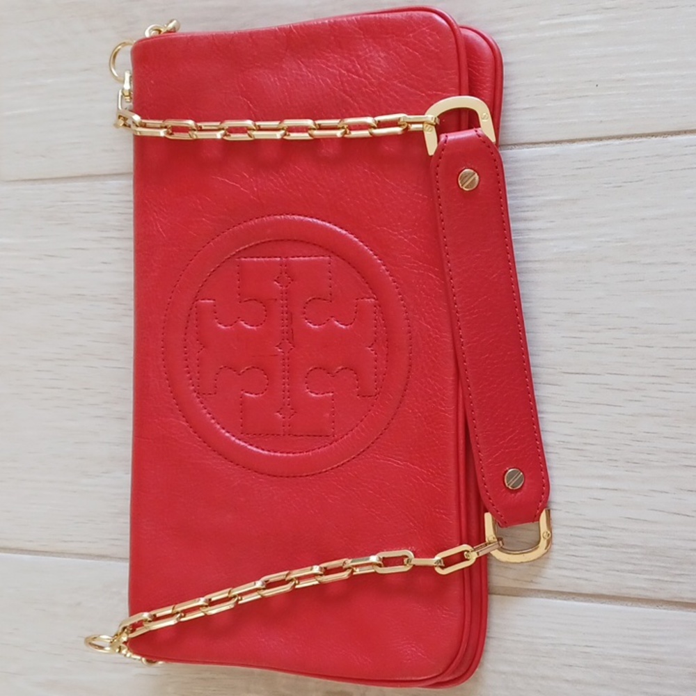 Tory Burch Clutch Bombe Reva Clutch preowned red leather clutch